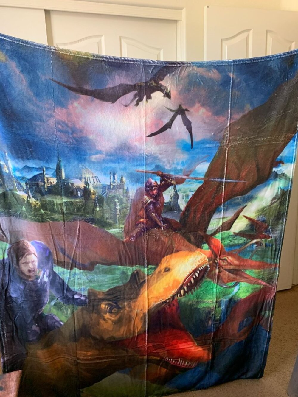 Harry Potter Jurassic Park Crossover Throw Blanket 50" X 60" Lightweight Fleece